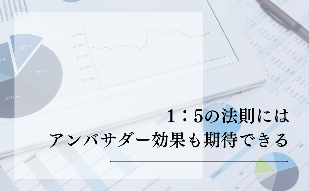 1：5の法則にはアンバサダー効果も期待できる