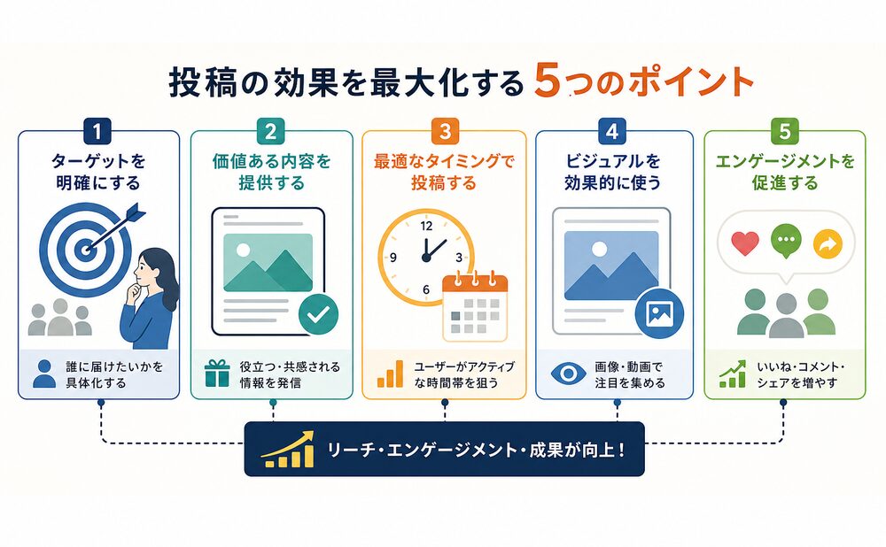 投稿の効果を最大化する5つのポイント