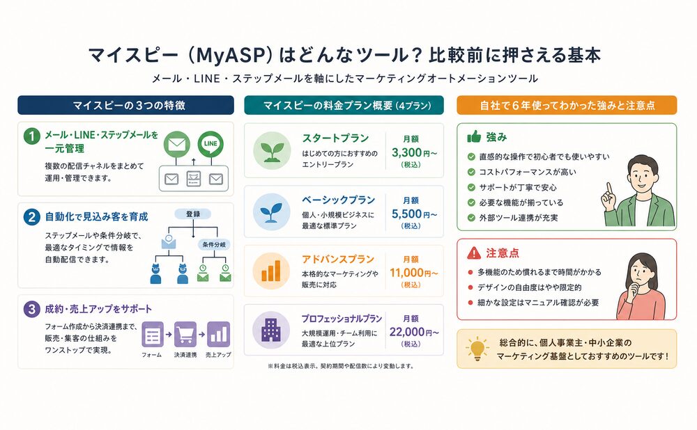 マイスピー（MyASP）はどんなツール？比較前に押さえる基本
