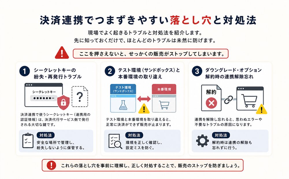 決済連携でつまずきやすい落とし穴と対処法